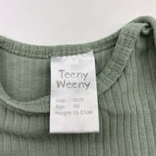 Load image into Gallery viewer, Unisex Teeny Weeny, ribbed bodysuit / romper, EUC, size 0000,  