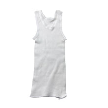Load image into Gallery viewer, Unisex BONDS, white ribbed cotton singlet top, EUC, size 00,  