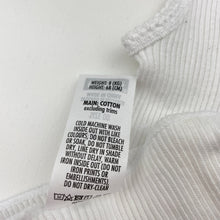 Load image into Gallery viewer, Unisex BONDS, white ribbed cotton singlet top, EUC, size 00,  