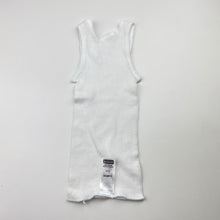 Load image into Gallery viewer, Unisex BONDS, white ribbed cotton singlet top, EUC, size 00,  