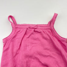 Load image into Gallery viewer, Girls Anko, pink ribbed cotton singletsuit romper, EUC, size 0,  