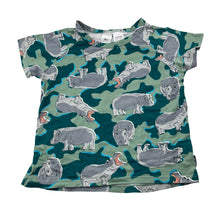 Load image into Gallery viewer, Unisex BONDS, pyjama tee / top, hippos, GUC, size 3,  