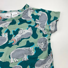 Load image into Gallery viewer, Unisex BONDS, pyjama tee / top, hippos, GUC, size 3,  