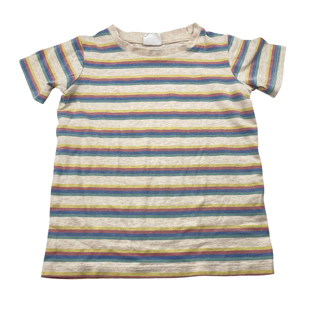 Unisex Milky, striped stretchy tee / top, FUC, size 3,  