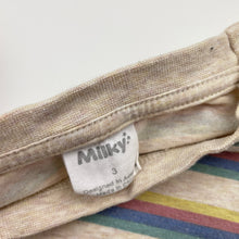 Load image into Gallery viewer, Unisex Milky, striped stretchy tee / top, FUC, size 3,  