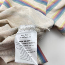 Load image into Gallery viewer, Unisex Milky, striped stretchy tee / top, FUC, size 3,  