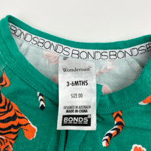 Load image into Gallery viewer, Unisex BONDS, zip Wondersuit / zippy / romper, tigers (wash fade), FUC, size 00,  