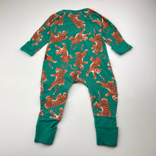 Load image into Gallery viewer, Unisex BONDS, zip Wondersuit / zippy / romper, tigers (wash fade), FUC, size 00,  