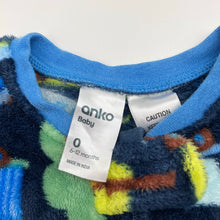 Load image into Gallery viewer, Boys Anko, soft fleece zip coverall / romper, GUC, size 0,  