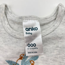 Load image into Gallery viewer, Unisex Anko, cotton bodysuit / romper, monkeys, EUC, size 000,  