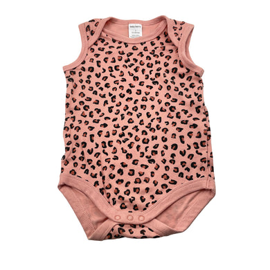 Girls Baby Berry, animal print cotton bodysuit / romper, EUC, size 1,  