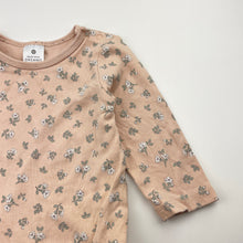 Load image into Gallery viewer, Girls Target, floral organic cotton bodysuit / romper, EUC, size 0,  