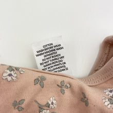 Load image into Gallery viewer, Girls Target, floral organic cotton bodysuit / romper, EUC, size 0,  