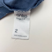 Load image into Gallery viewer, Boys Anko, lightweight polo shirt top, anchors, FUC, size 2,  