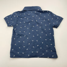 Load image into Gallery viewer, Boys Anko, lightweight polo shirt top, anchors, FUC, size 2,  