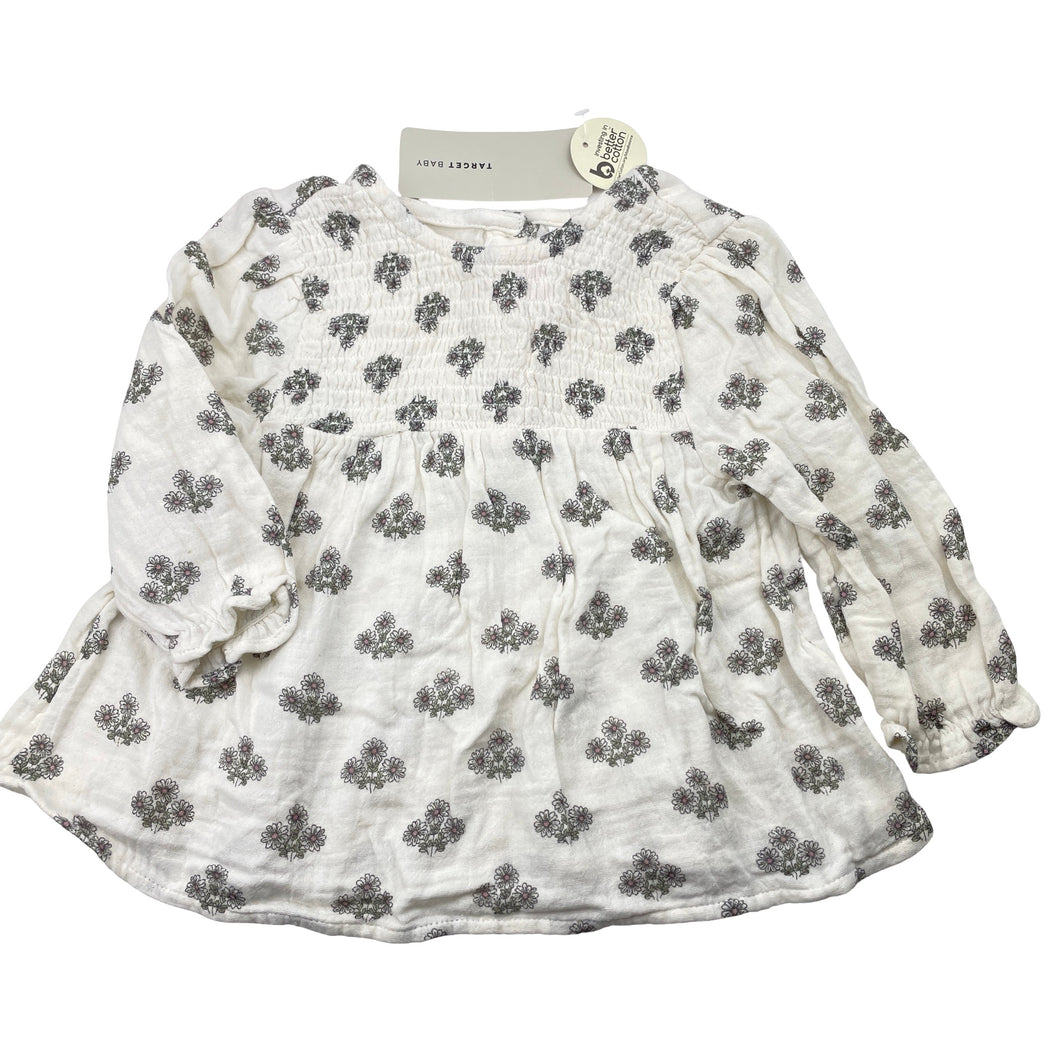 Girls Target, floral muslin cotton / blouse, NEW, size 1,  
