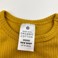 Load image into Gallery viewer, Unisex Target, organic cotton blend bodysuit / romper, EUC, size 0000,  