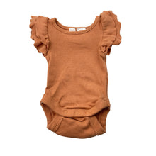 Load image into Gallery viewer, Girls Dymples, stretchy ruffle bodysuit / romper, EUC, size 00000,  