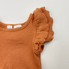 Load image into Gallery viewer, Girls Dymples, stretchy ruffle bodysuit / romper, EUC, size 00000,  