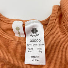 Load image into Gallery viewer, Girls Dymples, stretchy ruffle bodysuit / romper, EUC, size 00000,  