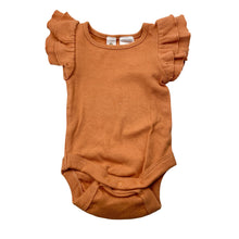 Load image into Gallery viewer, Girls Dymples, stretchy ruffle bodysuit / romper, EUC, size 0000,  