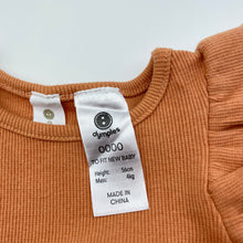 Load image into Gallery viewer, Girls Dymples, stretchy ruffle bodysuit / romper, EUC, size 0000,  