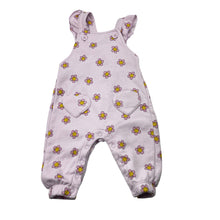 Load image into Gallery viewer, Girls Baby Berry, fleece-lined overalls, flowers, EUC, size 000,  