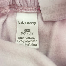 Load image into Gallery viewer, Girls Baby Berry, fleece-lined overalls, flowers, EUC, size 000,  