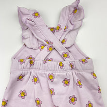 Load image into Gallery viewer, Girls Baby Berry, fleece-lined overalls, flowers, EUC, size 000,  