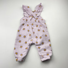 Load image into Gallery viewer, Girls Baby Berry, fleece-lined overalls, flowers, EUC, size 000,  