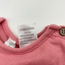 Load image into Gallery viewer, Girls Dymples, ribbed ruffle bodysuit / romper, GUC, size 000,  