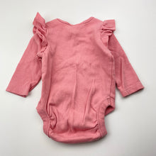 Load image into Gallery viewer, Girls Dymples, ribbed ruffle bodysuit / romper, GUC, size 000,  