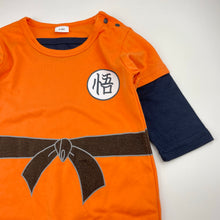 Load image into Gallery viewer, Boys lightweight, orange &amp; black romper (wash fade), FUC, size 00,  