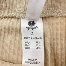 Load image into Gallery viewer, Girls Dymples, ribbed bike shorts, elasticated, EUC, size 2,  