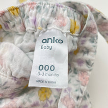 Load image into Gallery viewer, Girls Anko, floral crinkle cotton summer romper, EUC, size 000,  