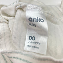 Load image into Gallery viewer, Unisex Anko, striped cotton singlet top, GUC, size 00,  