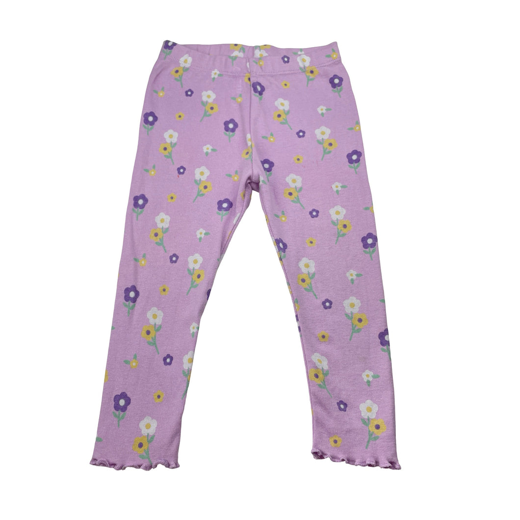 Girls Sprout, floral cottom leggings, inside leg: 27cm, FUC, size 1,  