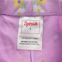 Load image into Gallery viewer, Girls Sprout, floral cottom leggings, inside leg: 27cm, FUC, size 1,  