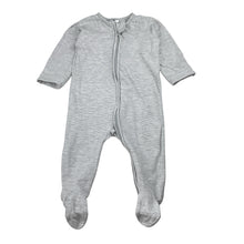 Load image into Gallery viewer, Unisex Target, organic cotton blend zip romper, GUC, size 00,  