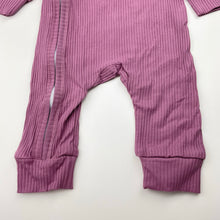 Load image into Gallery viewer, Girls lightweight, ribbed zip romper, EUC, size 00,  
