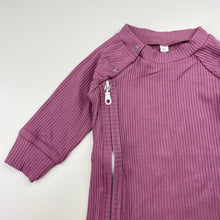 Load image into Gallery viewer, Girls lightweight, ribbed zip romper, EUC, size 00,  