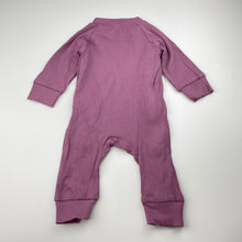 Load image into Gallery viewer, Girls lightweight, ribbed zip romper, EUC, size 00,  