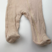 Load image into Gallery viewer, Girls INDIGO DREAMS, ribbed ruffle zip coverall / romper, EUC, size 000,  