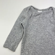 Load image into Gallery viewer, Unisex BONDS, grey stretchy bodysuit / romper, EUC, size 000,  