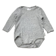 Load image into Gallery viewer, Unisex BONDS, grey stretchy bodysuit / romper, EUC, size 000,  