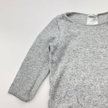 Load image into Gallery viewer, Unisex BONDS, grey stretchy bodysuit / romper, EUC, size 000,  