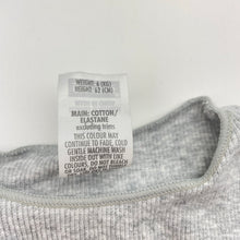 Load image into Gallery viewer, Unisex BONDS, grey stretchy bodysuit / romper, EUC, size 000,  