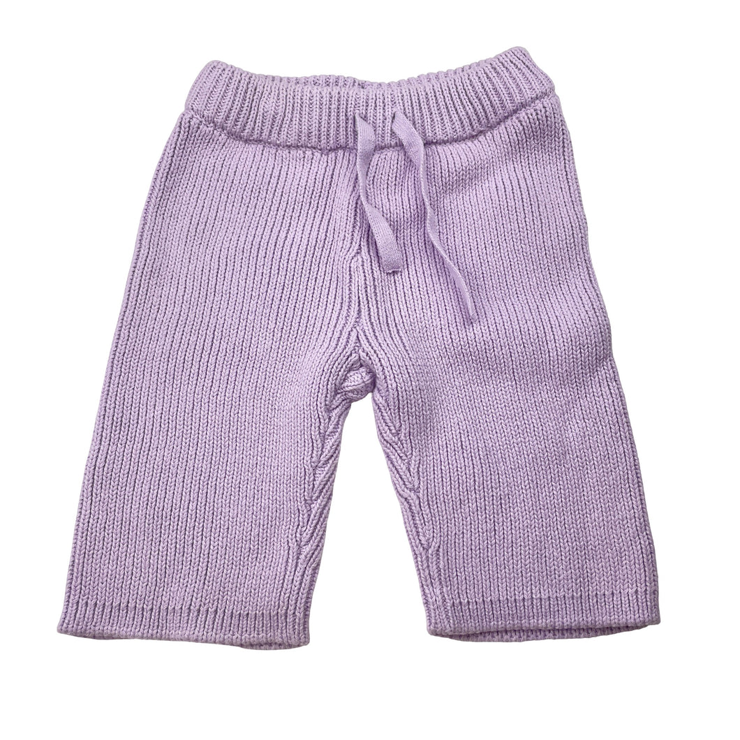 Girls Dymples, chunky knit cotton pants / bottoms, elasticated, EUC, size 000,  