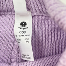 Load image into Gallery viewer, Girls Dymples, chunky knit cotton pants / bottoms, elasticated, EUC, size 000,  