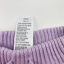 Load image into Gallery viewer, Girls Dymples, chunky knit cotton pants / bottoms, elasticated, EUC, size 000,  